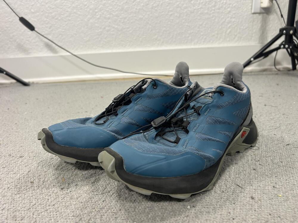 Salomon Supercross 3 Shoes Womens Size 8 Blue Trail Running Cushioned Sneaker